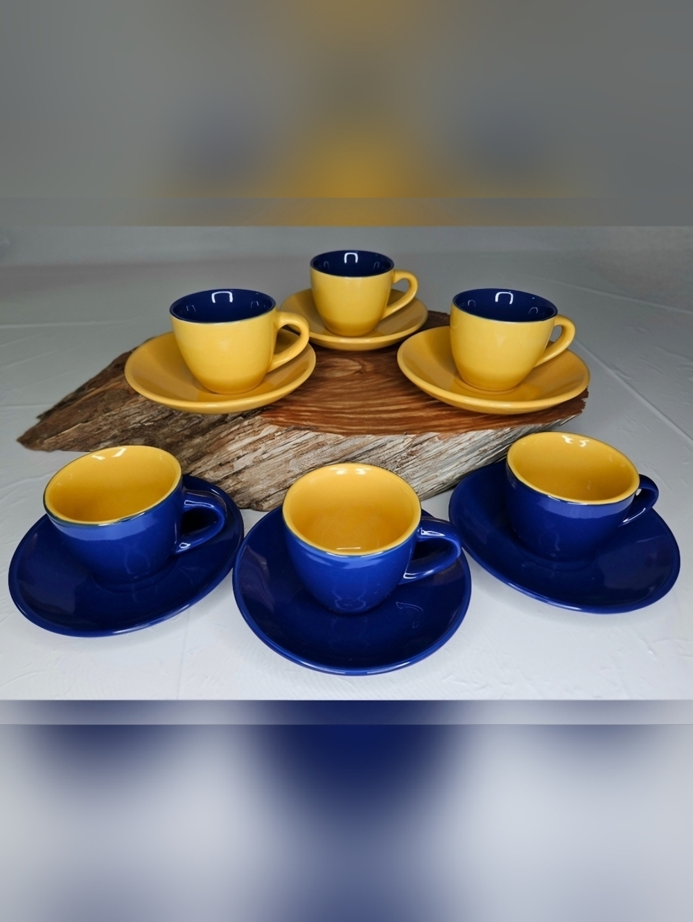 Vintage Children's Two Tone Porcelain Tea Set